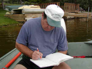 Bill recording data for the report to the Village