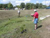 Bill and John planning the planting locations